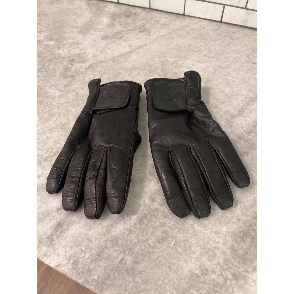 Rothco Gloves Mens 2XL Black Leather Tactical Duty Hook Loop 3434